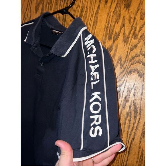 Michael Kors Black Polo Shirt Men’s Size Large - Picture 5 of 7